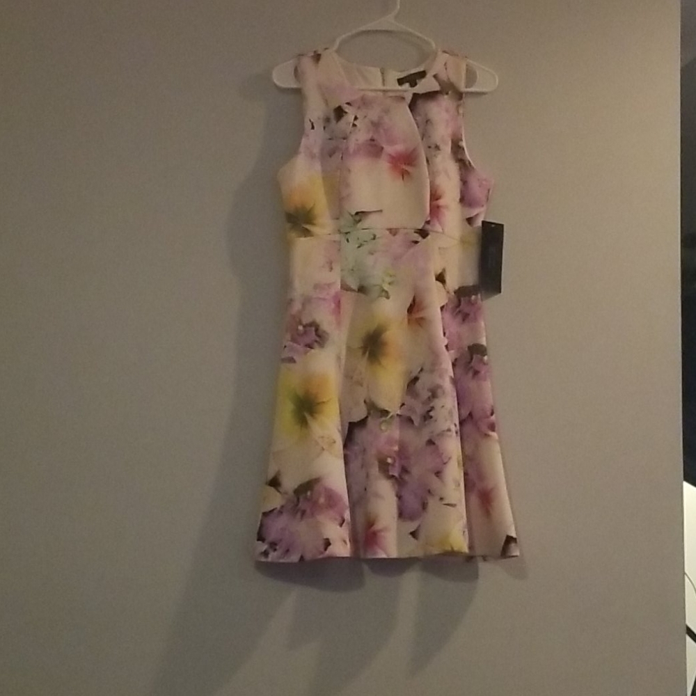 White dress with flowers